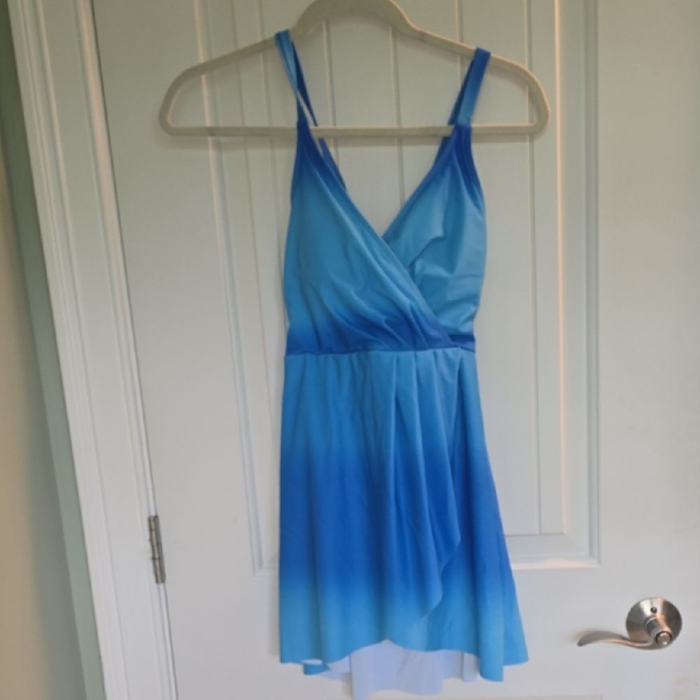 Blue Gradient Sleeveless Dress